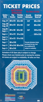 2012 US Open Ticket Price Chart 